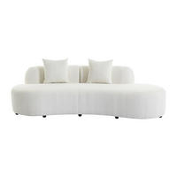 SOFA ohne Schlafmöglichkeit - 3 Personen - Stoff - Weiß - - Weiß, Textil (230/76/80cm) - Vente-Unique