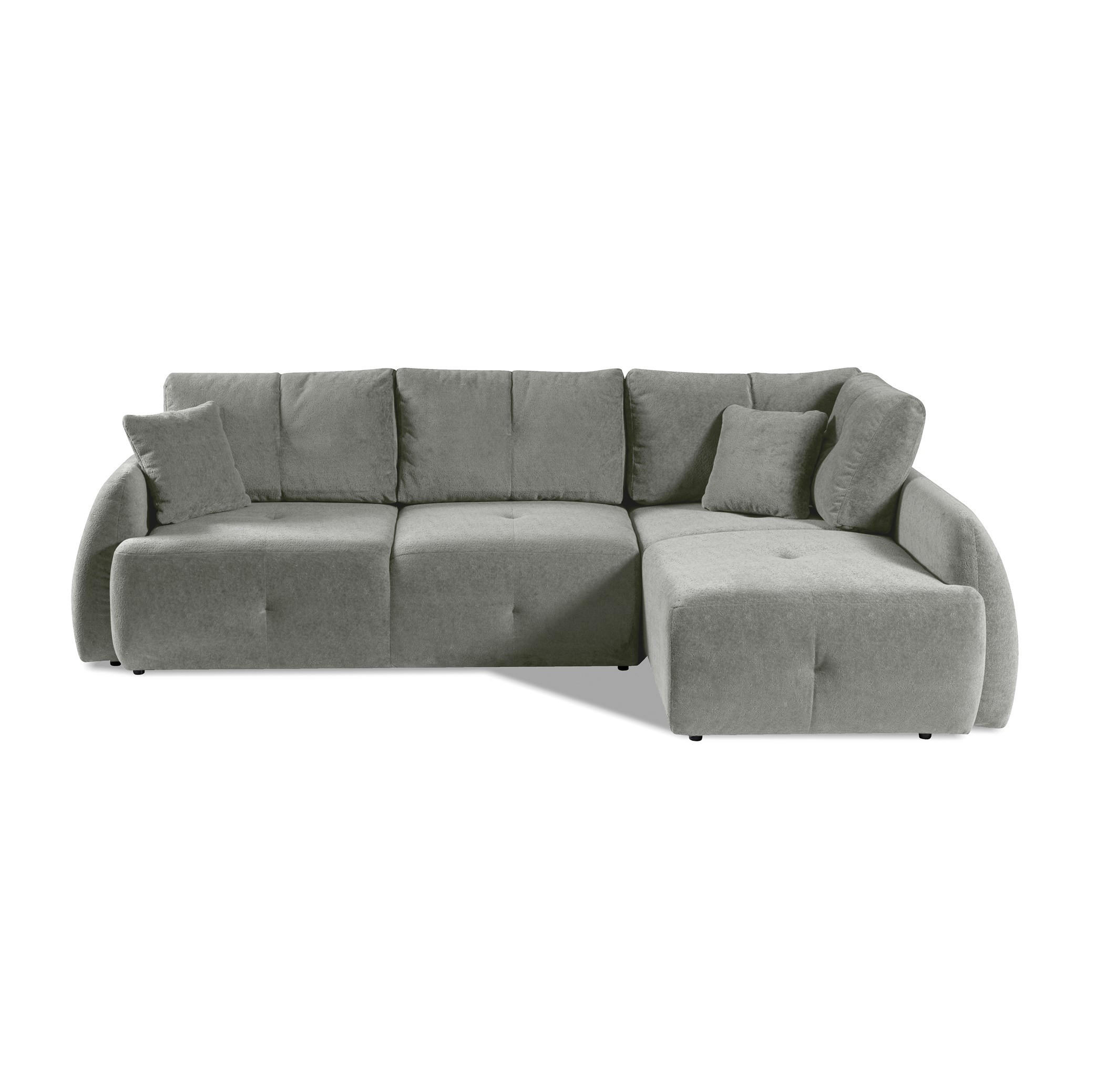 ECKSOFA Pataya Hellgrau, mit Schlaffunktion - Hellgrau, Textil (291/172cm) - Bettso