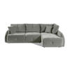 ECKSOFA Pataya Hellgrau, mit Schlaffunktion - Hellgrau, Textil (291/172cm) - Bettso