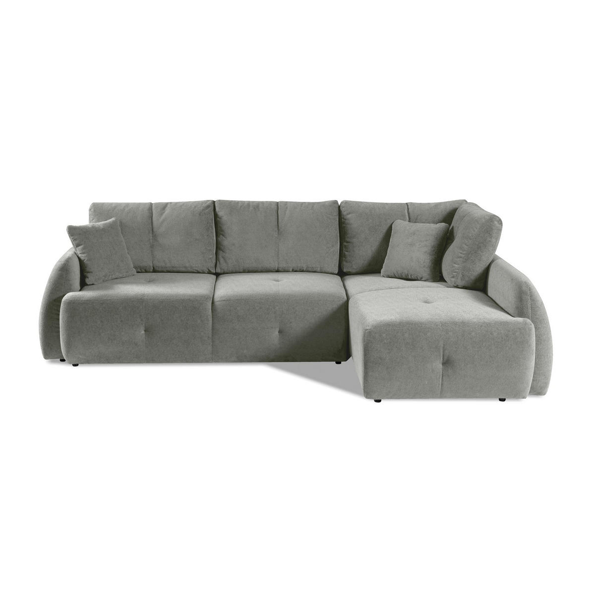 ECKSOFA Pataya Hellgrau, mit Schlaffunktion - Hellgrau, Textil (291/172cm) - Bettso