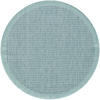TEPPICH Outdoor Flachgewebe Uni-Farbe Polypropylen Balkon Blau Rund 160x160 - Blau, Textil (160/160cm) - KADIMA DESIGN