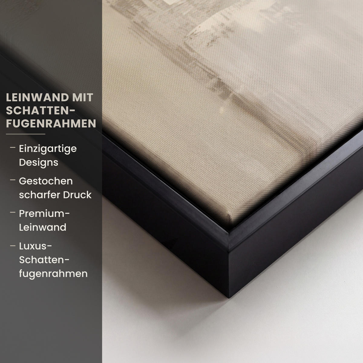 LEINWAND Bilder mit Rahmen - Moderne Kunst - Abstrakt - Beige - 50x70 - Beige, Textil (50/70cm) - MuchoWow