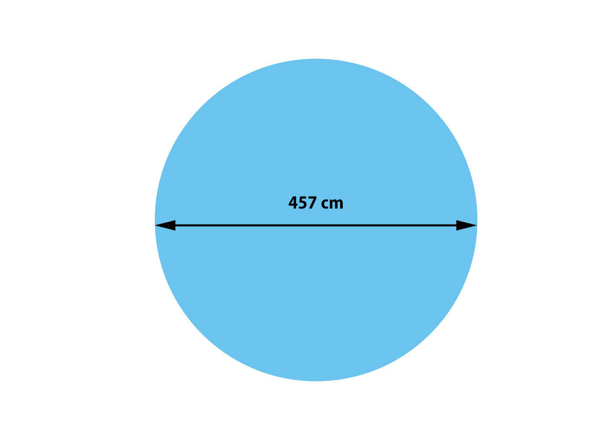 POOL-ABDECKUNG Blau - Blau, Kunststoff (457/457cm) - MCW