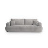 SOFA ausklappbar mit Bettkasten Ella aus strukturiertem Stoff dunkelbeige 3 Sitzplätze - Mokka, Textil (108/94/271cm) - Micadoni