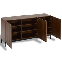 SIDEBOARD 150/40/80 cm Dunkelbraun mit 3 Schubladen und einteilige Aussparung - Dunkelbraun, Holz (40/80/150cm) - Oxeza