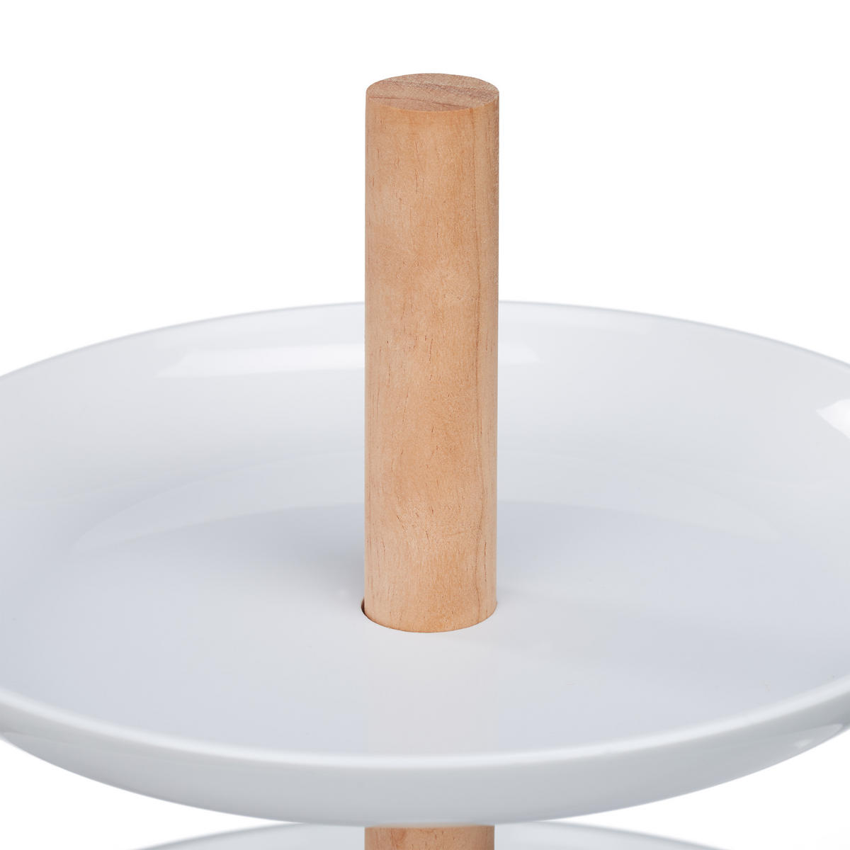 ETAGERE - Weiß, Holz/Kunststoff (21/19cm) - Relaxdays