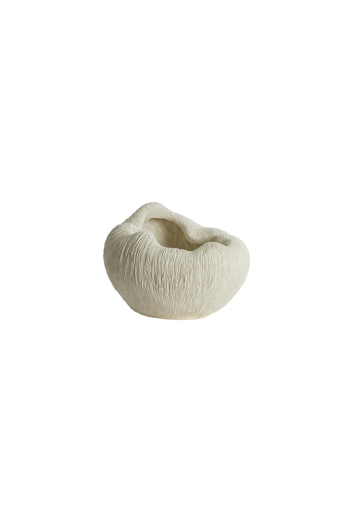 VASE Denisa Weiß 34/28/21 cm - Weiß, Kunststoff (21cm) - Light & Living
