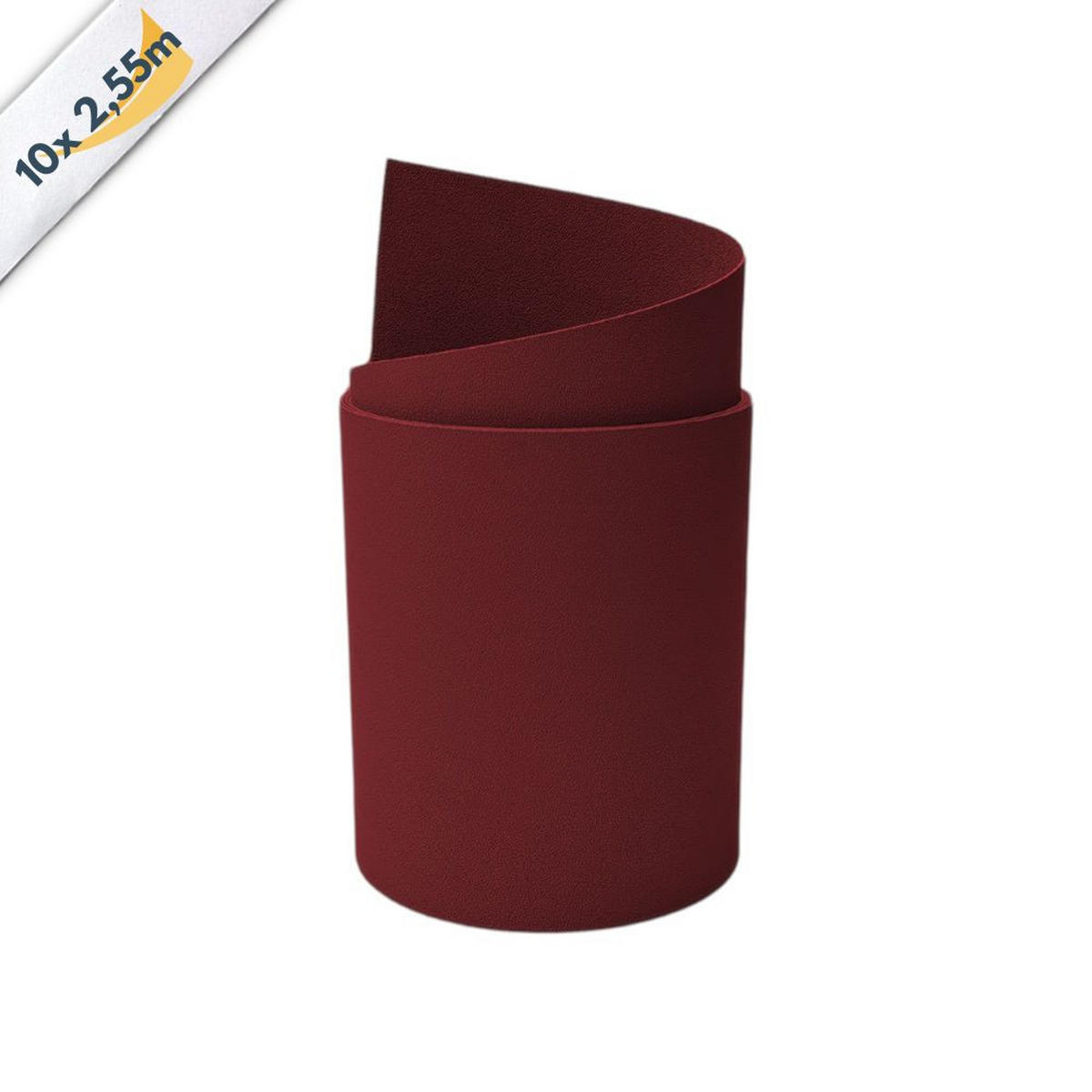 SICHTSCHUTZSTREIFEN PP Sichtschutzstreifen Doppelstabzaun Bordeauxrot,10x 2,55m - Bordeaux, Kunststoff (2550/19cm) - ZAUN|ZU