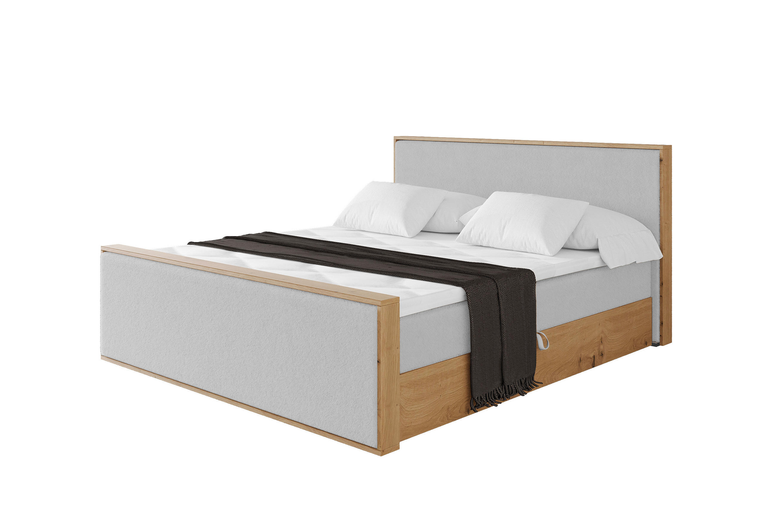 BOXBETT LOLLI9 -Z 200x200 - H4 Hellgrau - Hellgrau, Holzwerkstoff (200/200cm) - ALTDECOR