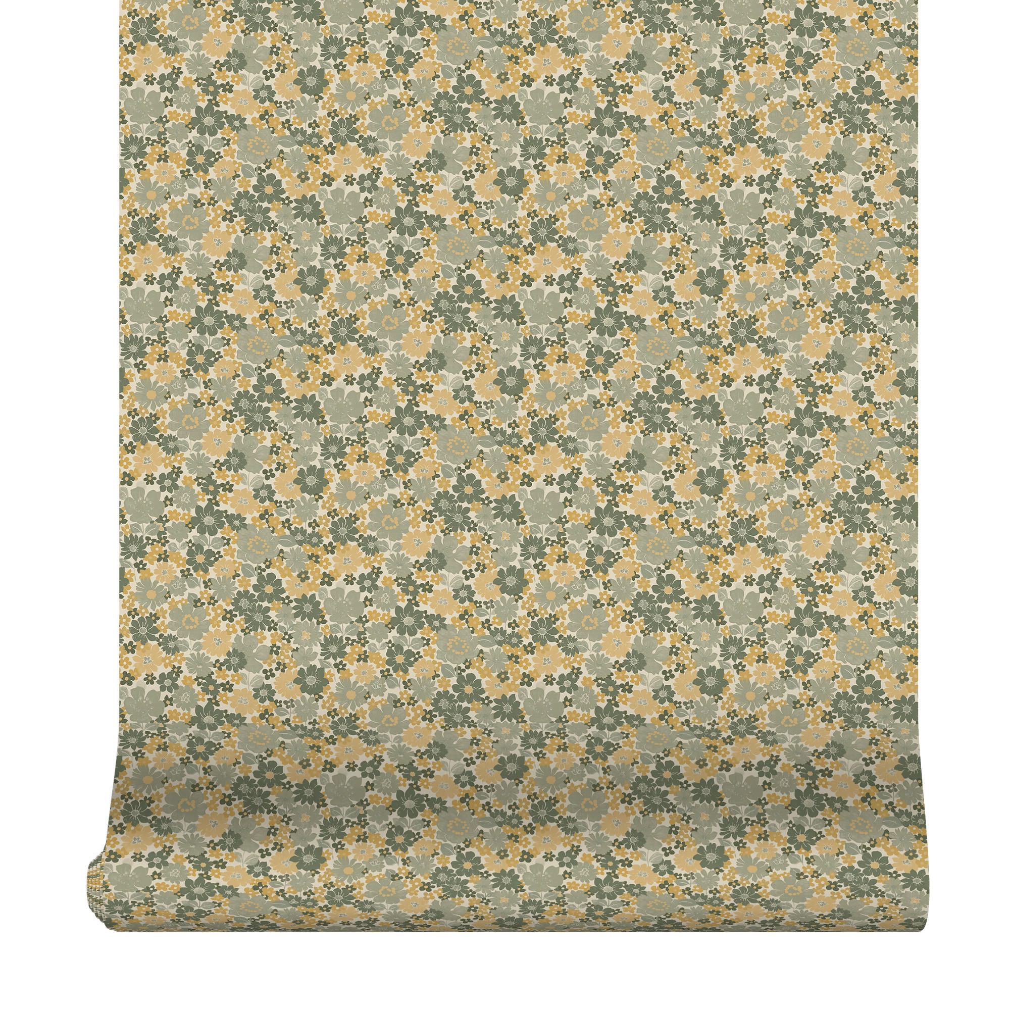 VLIESTAPETE - Kleine blumen 1000x53cm - Gelb, Papier/Kunststoff (53/1cm) - Superfresco Easy