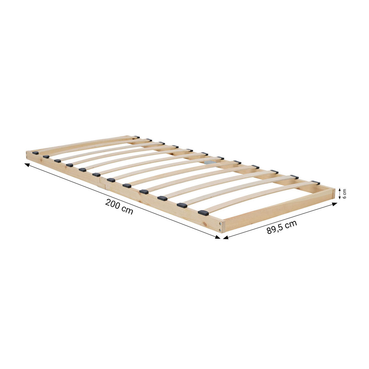 LATTENROST 90/200 cm Rollrost - Braun, Holz - Homestyle4u