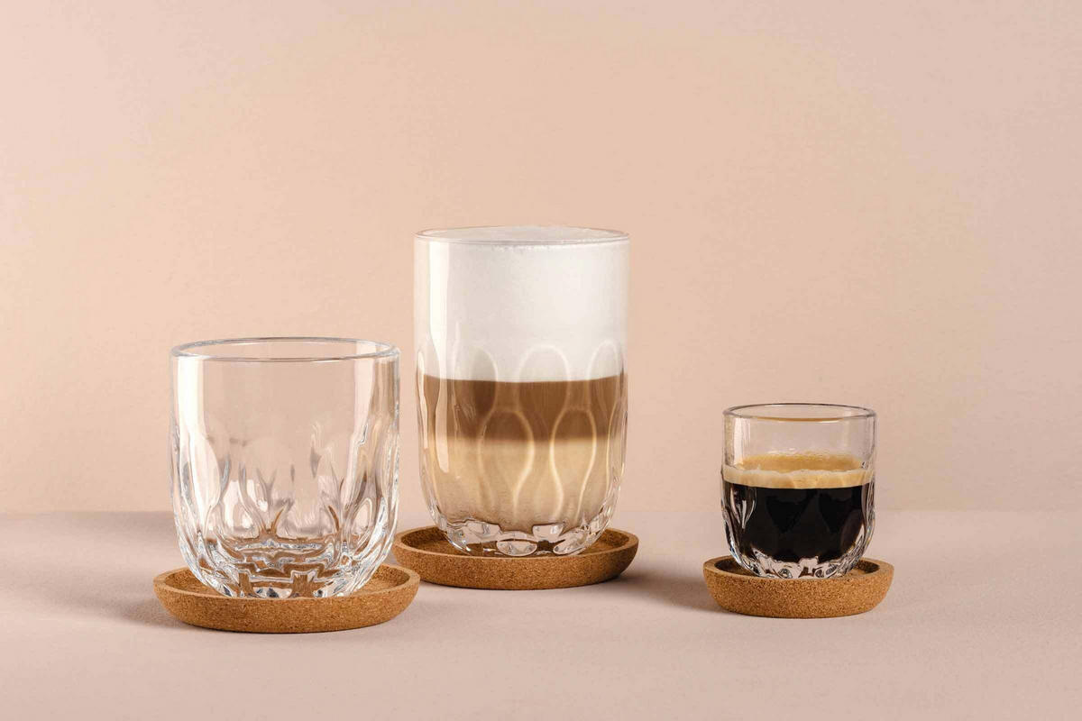 BARISTA-SET (3) Gocce transparent 6er Set - Transparent, Glas (1/1/1cm) - Leonardo Living