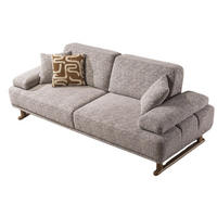 SOFA Fusion 3-Sitzer Webstoff Beige - Beige, Holz/Textil (235/83/97cm) - Villa Möbel