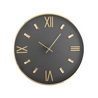 WANDUHR Lunex 40x6cm, Schwarz - Schwarz, Kunststoff (6/1/40cm) - home&you