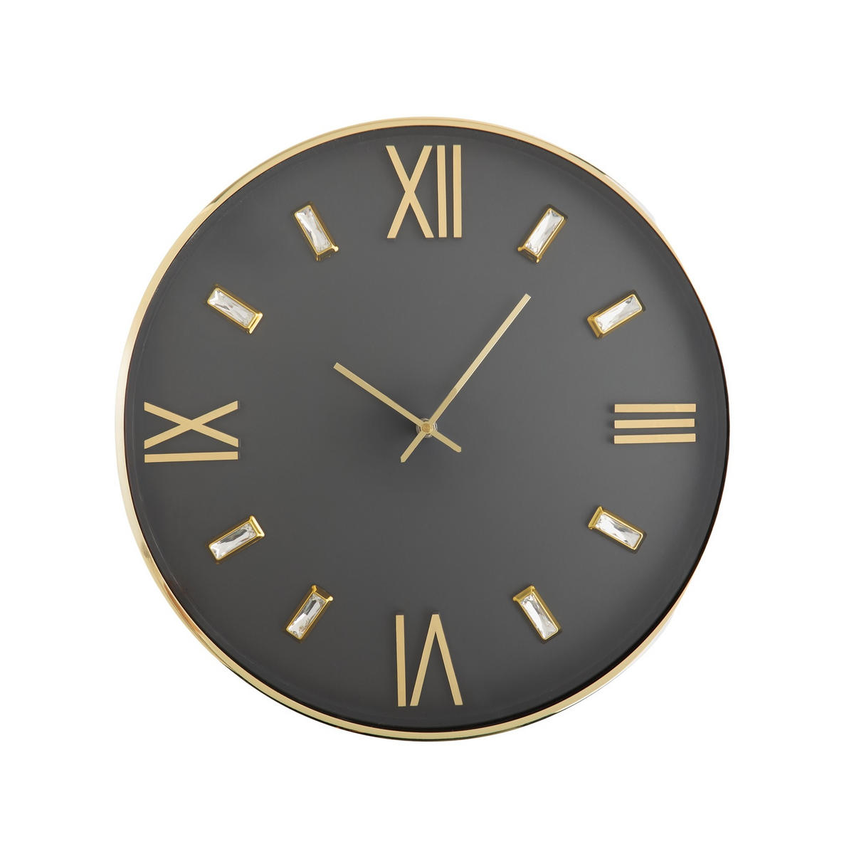 WANDUHR Lunex 40x6cm, Schwarz - Schwarz, Kunststoff (6/1/40cm) - home&you