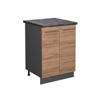KÜCHENUNTERSCHRANK Fame-Line Goldkraft Eiche 60 cm, AP Anthrazit - Honigeiche/Anthrazit, Holzwerkstoff (60/82/60cm) - Vicco