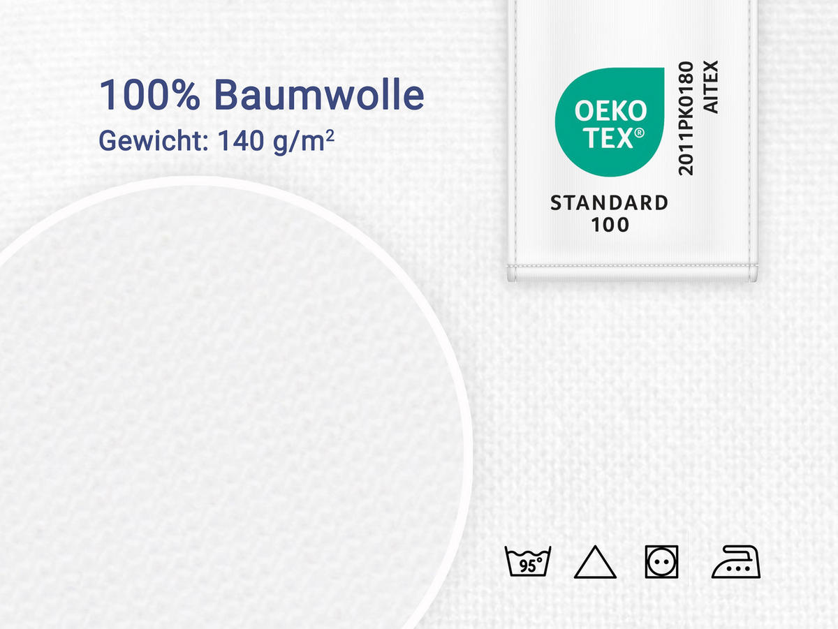 BETTLAKEN, 2er-Set, 240x290 cm, 100% Baumwolle, Weiß - Weiß, Textil (240/290cm) - Zollner