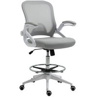 BÜROSTUHL ergonomisch höhenverstellbar Light Gray - Hellgrau, Kunststoff (60/126/64cm) - Meubliv