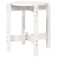 COUCHTISCH Weiß Ø 42,5x45 cm Massivholz Kiefer - Weiß, Holz (42.5/42.5/45cm) - furnicato