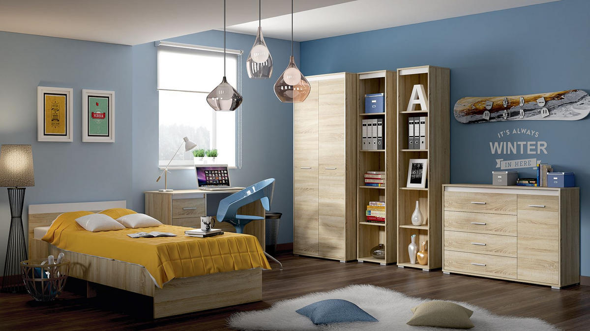 KOMMODE Avo Sonoma Eiche, Absetzung austauschbar 120 / 34 / 85cm - Braun/Sonoma Eiche, Holz/Holzwerkstoff (120/85/34cm) - Feldmann-Wohnen