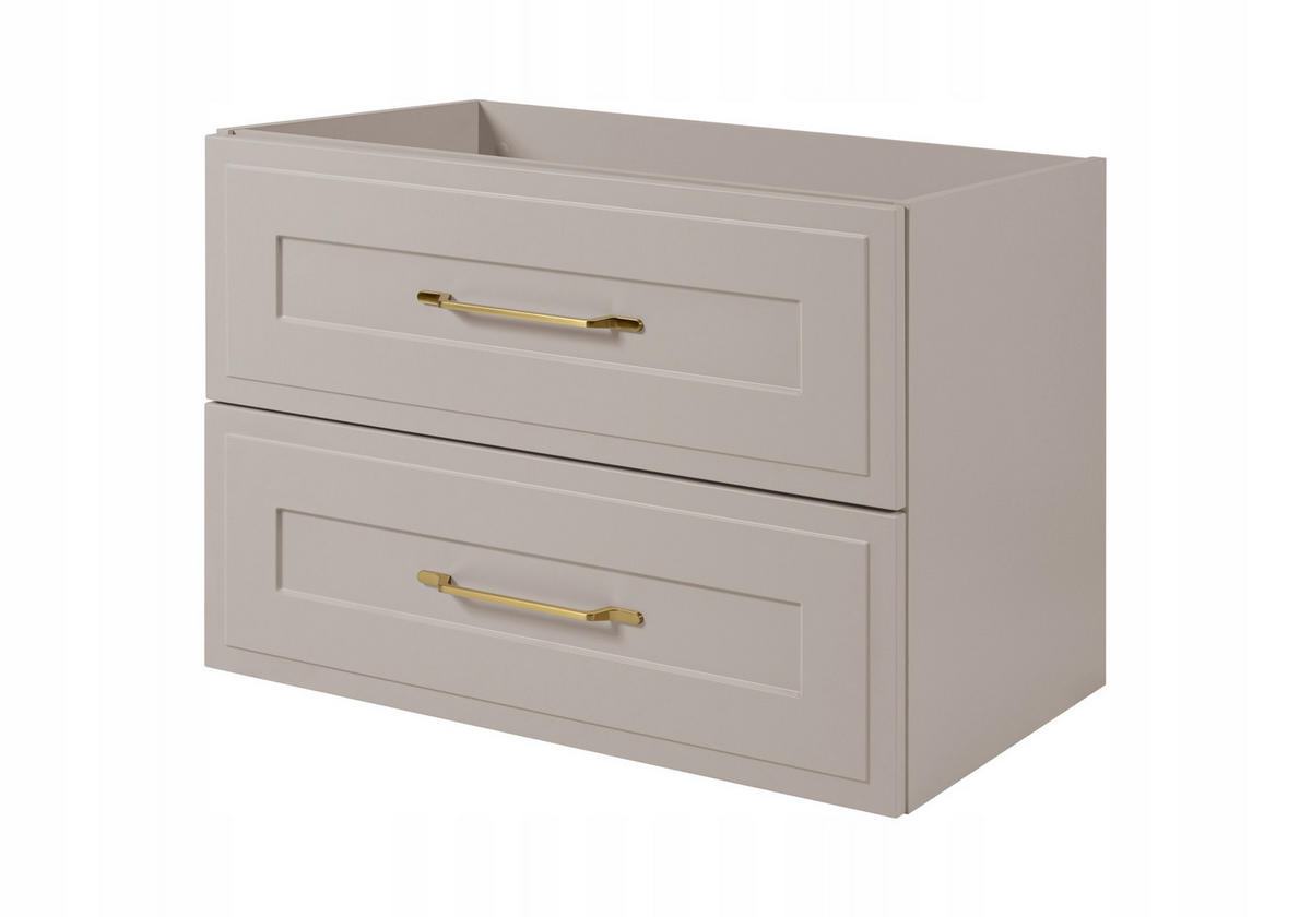 WASCHBECKUNTERSCHRANK CLASSIC 100 cm mit Arbeitsplatte Farbe: Eichen Craft mit einem Regal Kaschmir - Kaschmir/Eichefarben, Holzwerkstoff (100/58/46cm) - Rodan