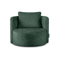 DREHSESSEL RAGGI 360° Drehfunktion mit inklusive dekorativem Kissen, Grün - Grün, Textil (92/75/94cm) - KONSIMO®