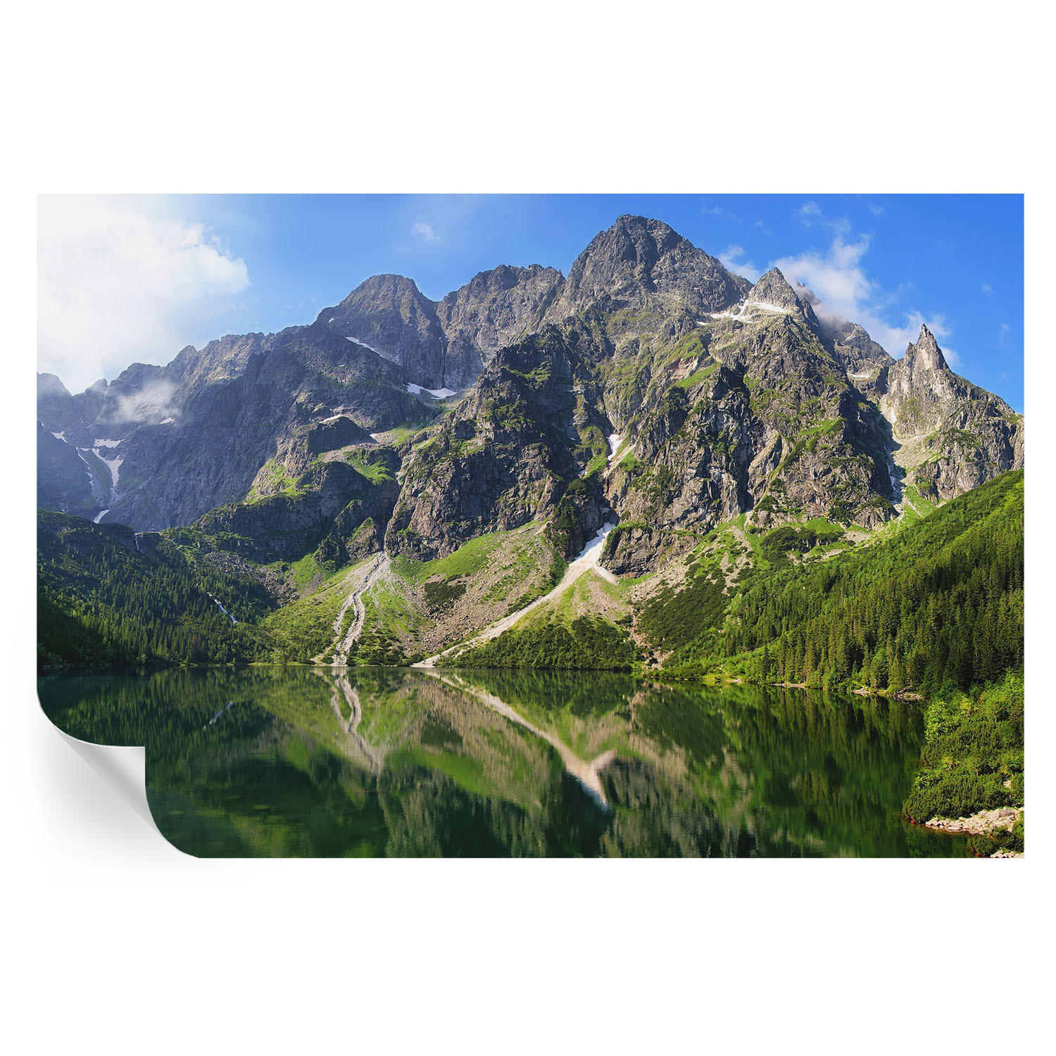 Wallfluent Fototapete Blau 104x70 cm
