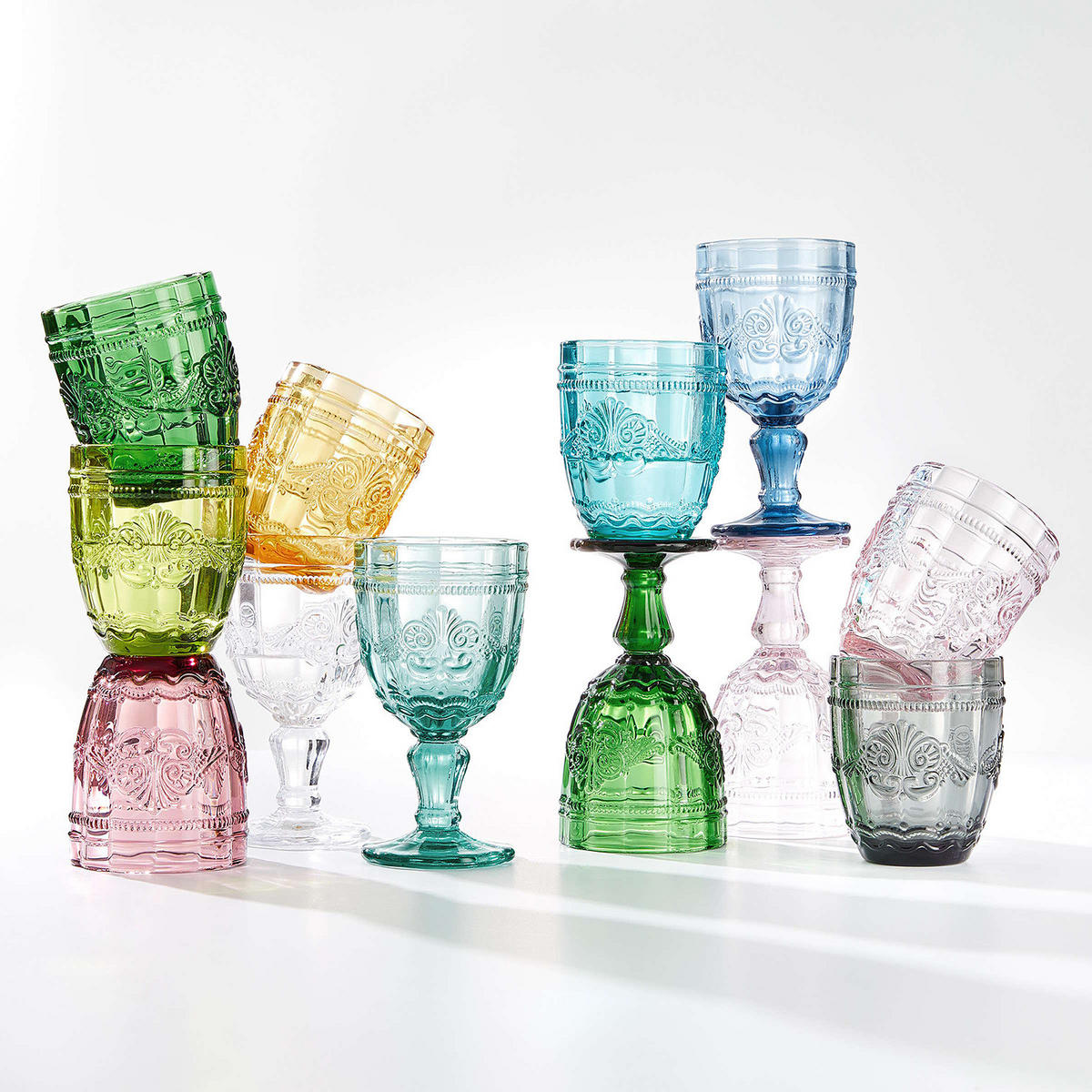 WEINGLAS (6er Set) Victorian - Dunkelgrün, Glas (0.23L) - BUTLERS
