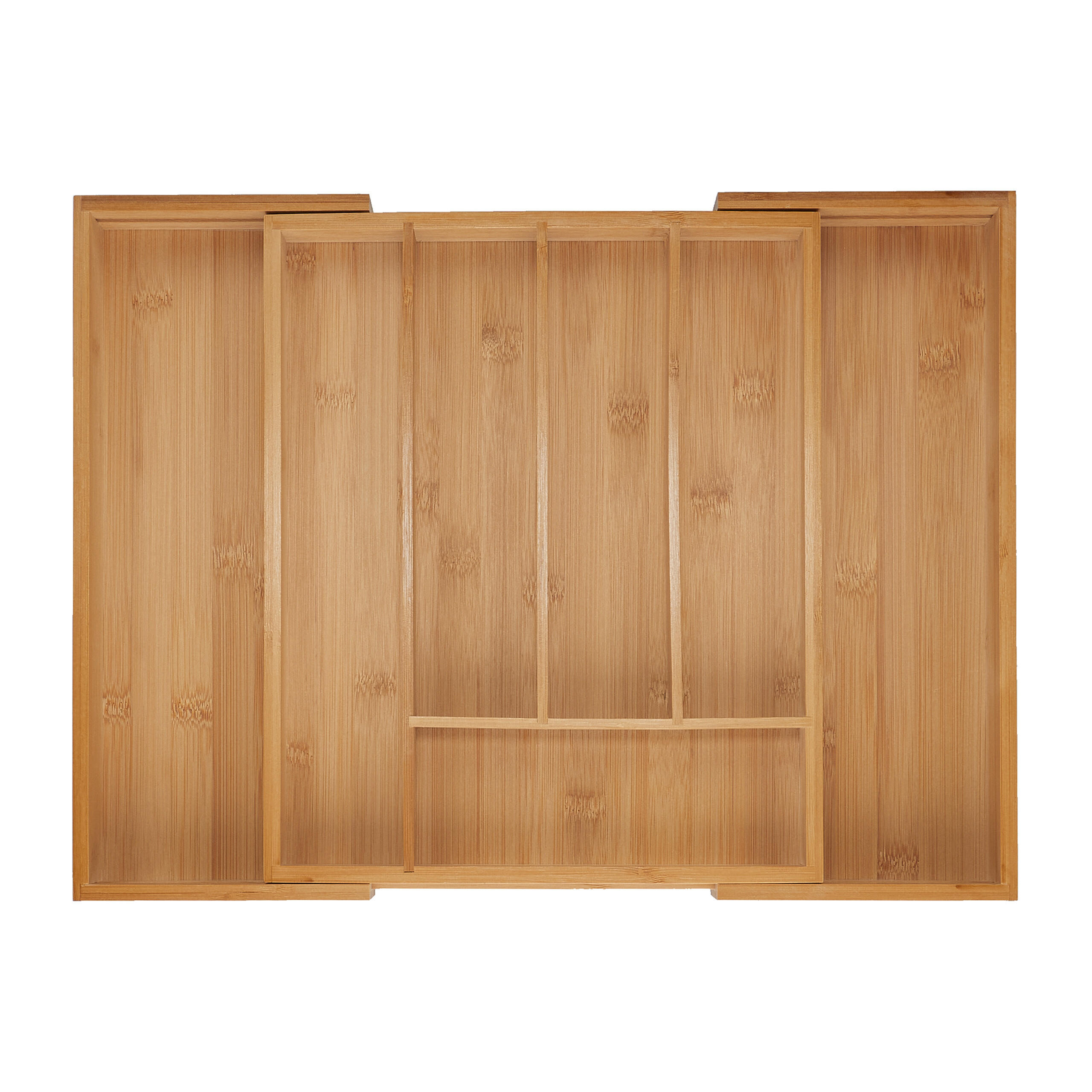 BESTECKKASTEN - Hellbraun, Holz/Kunststoff (44.5/5/33.5cm) - Relaxdays