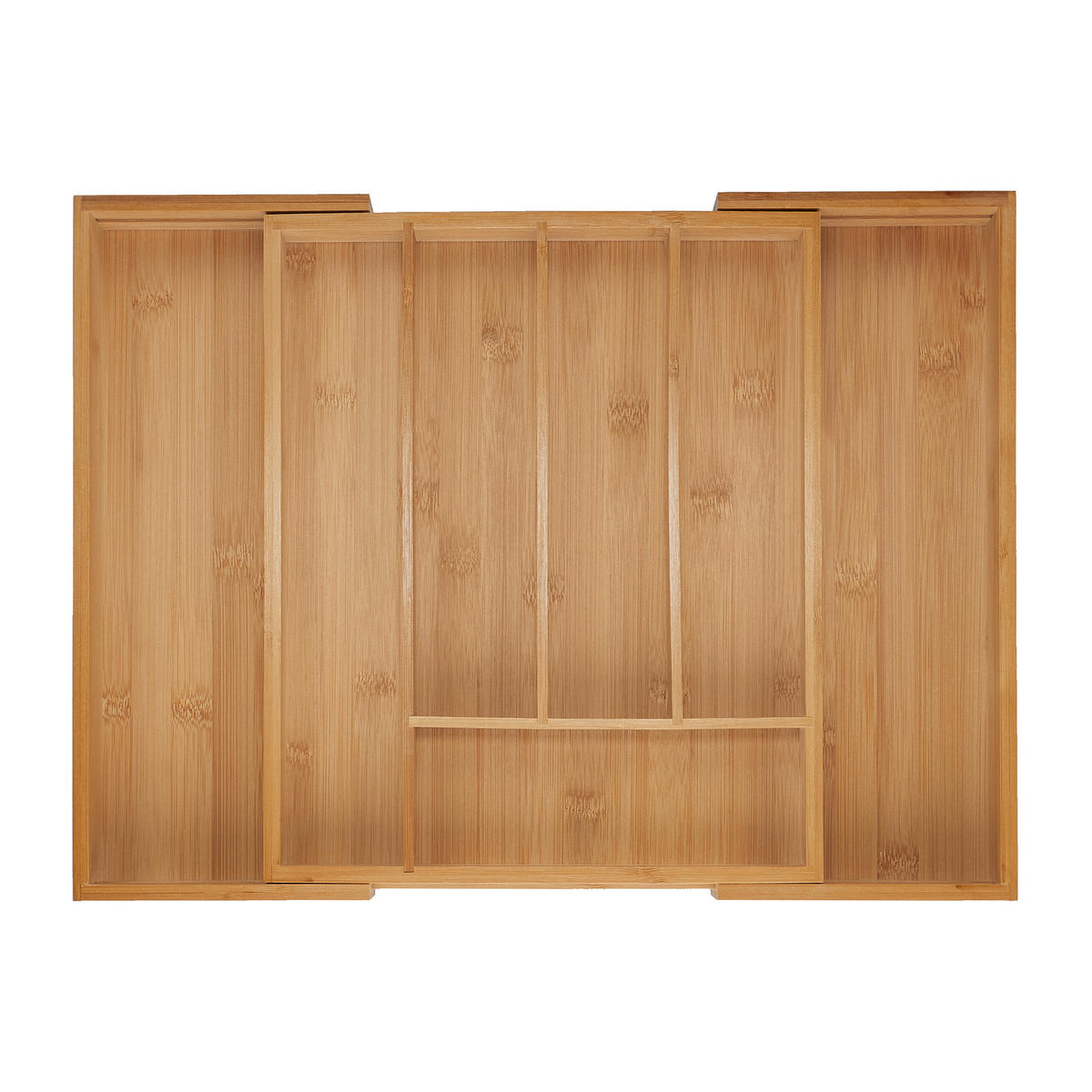 BESTECKKASTEN - Hellbraun, Holz/Kunststoff (44.5/5/33.5cm) - Relaxdays