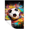 WANDTATTOO Fußball - Farbe - Farben - Schwarz - Weiß 40x60 cm - Weiß, Kunststoff (40/60/0.1cm) - MuchoWow