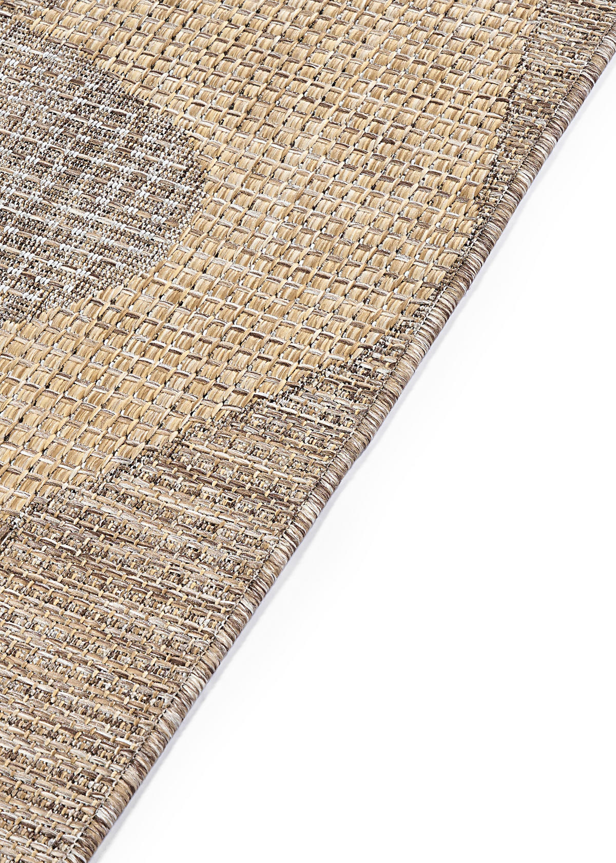 TAPISO YUCANA Braun Outdoor Teppich Flachgewebe 120/170 cm - Braun, Kunststoff (120/170cm) - Tapiso