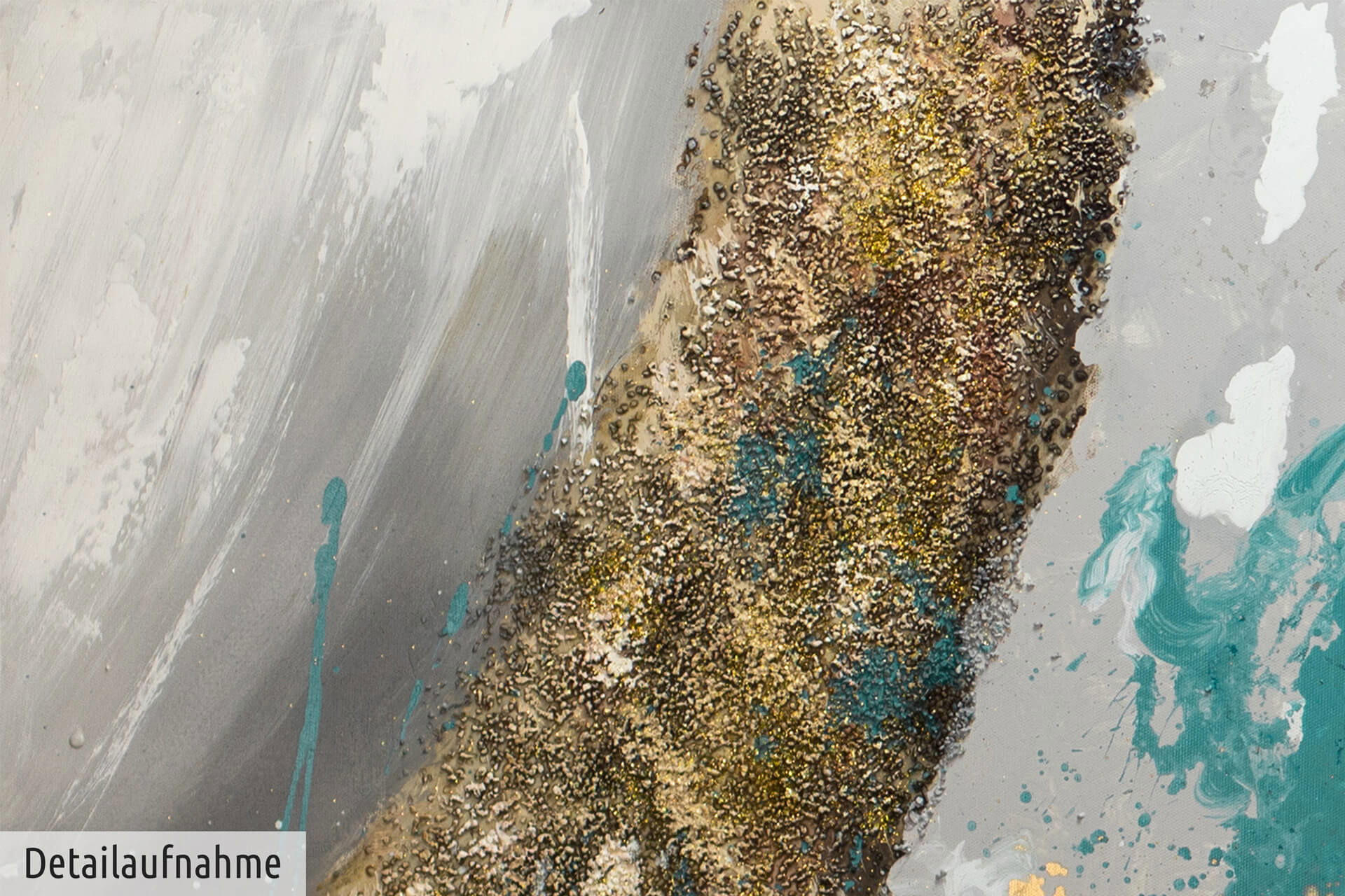 ÖLGEMÄLDE 150/50 cm - Blau/Weiß, Holz/Textil (1.98/50cm) - KUNSTLOFT