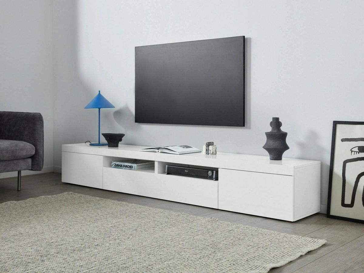 FERNSEHSCHRANK Weiß 40/240/35 cm - Weiß, Holzwerkstoff (240/35/40cm) - DMORA