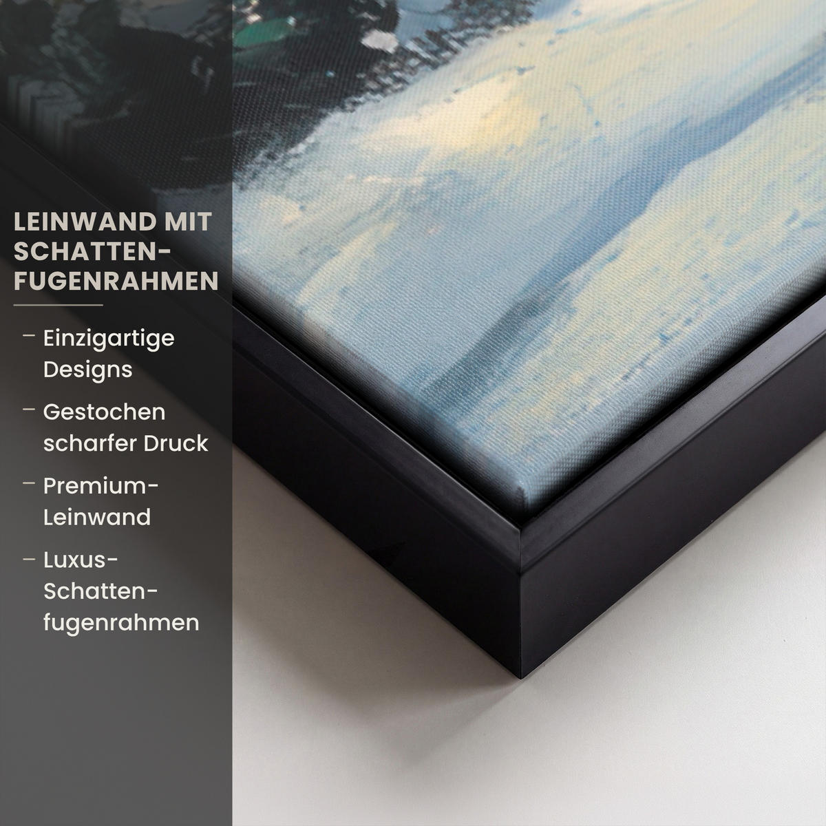 LEINWAND Bilder mit Rahmen - Weihnachten - Weihnachtsbaum - Winter - Zuhause - Schnee - 60x90 - Smaragdgrün, Textil (60/90cm) - MuchoWow