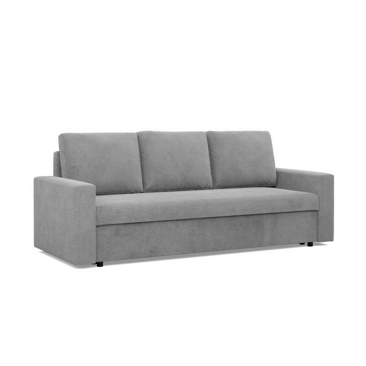SOFA Neo mit gerader Armlehnen hellgrau - Hellgrau, Textil (220/92/92cm) - SIMKAM Furniture