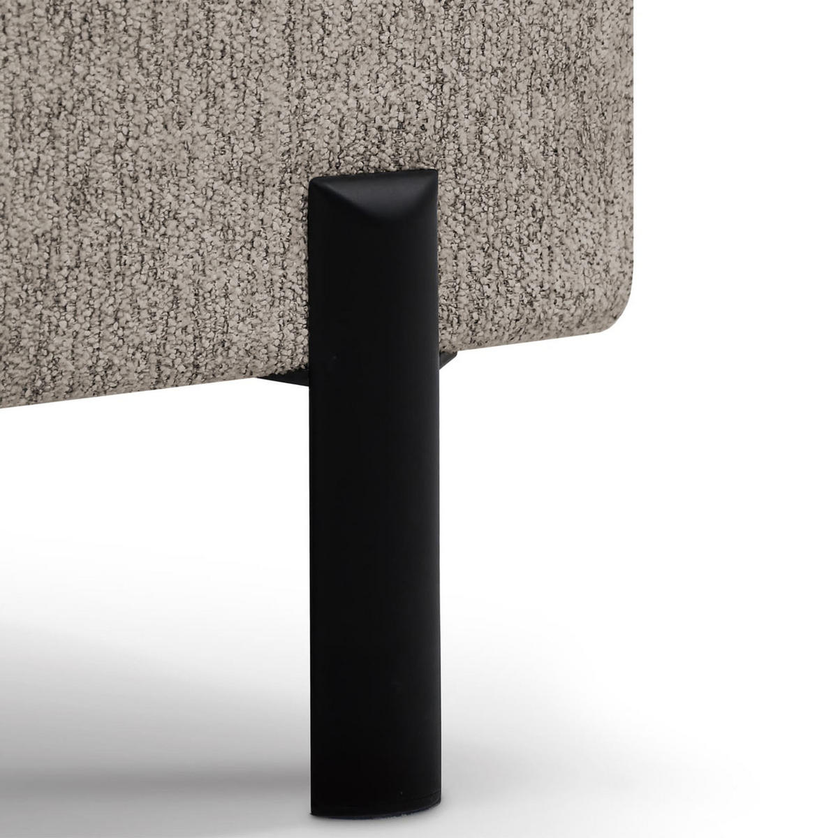 ECKSCHLAFSOFA Sora Mini mit verstellbaren Kopfstützen und Schlaffunktion, Chenille-Stoff, Hellbraun, Rechts - Hellbraun/Schwarz, Textil (190/285cm) - Beautysofa