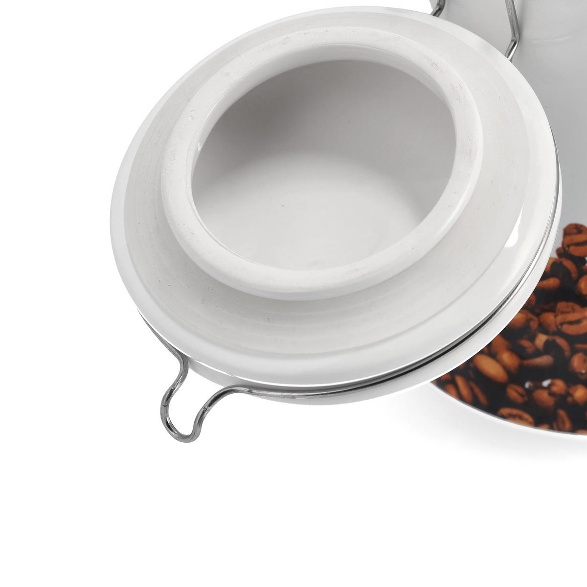 KAFFEEDOSE mit Bügelverschluss - Ø 11 x 20,5cm - Weiß, Stein (11/20.5/11cm) - Zeller Present