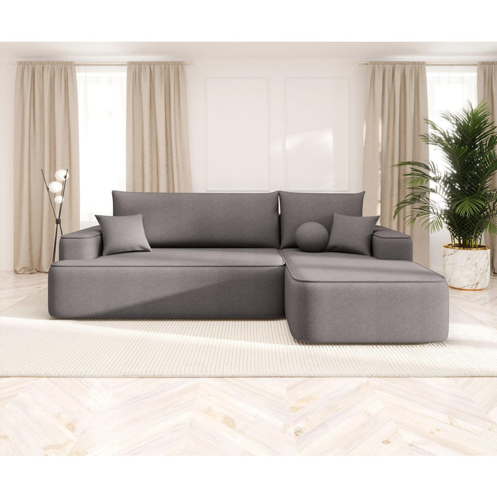 Thumbnail - Bedante Ecksofa, Grau, Textil, 250x150 cm, Wohnzimmer, Sofas & Couches, Wohnlandschaften, Ecksofas