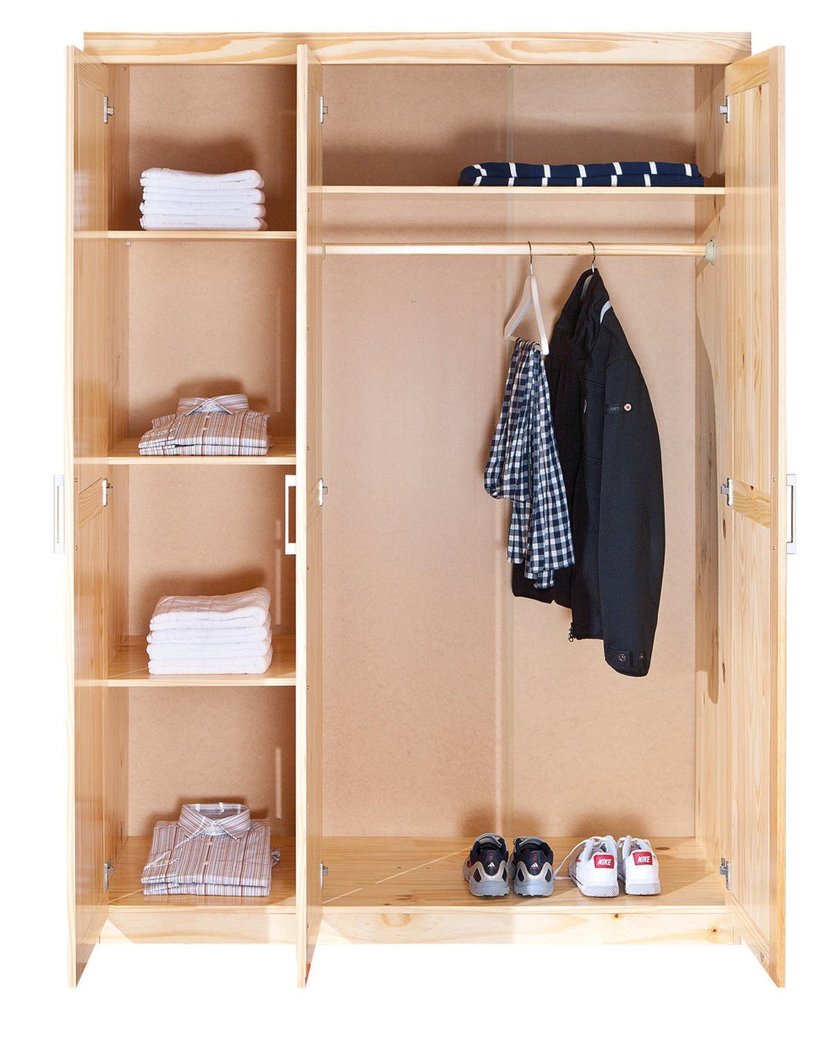 KLEIDERSCHRANK natur - Braun, Holzwerkstoff (140/190/55cm) - ebuy24