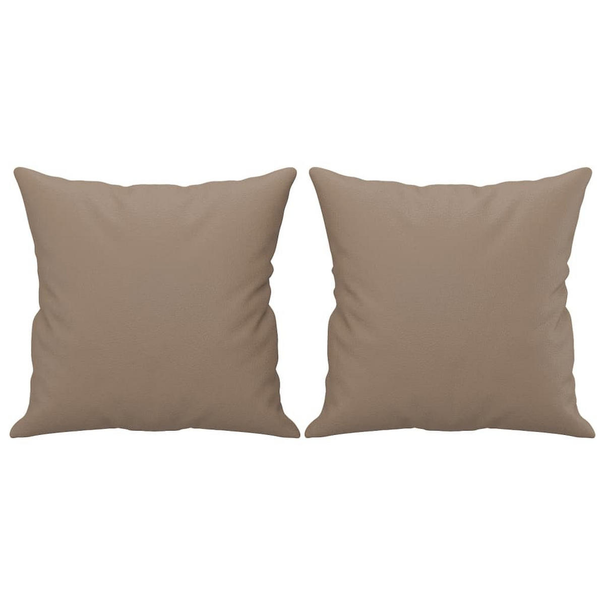 SOFAGARNITUR 4-TLG. Mit Kissen Cappuccino-Braun Kunstleder - Braun, Leder (50/41/60cm) - vidaXL