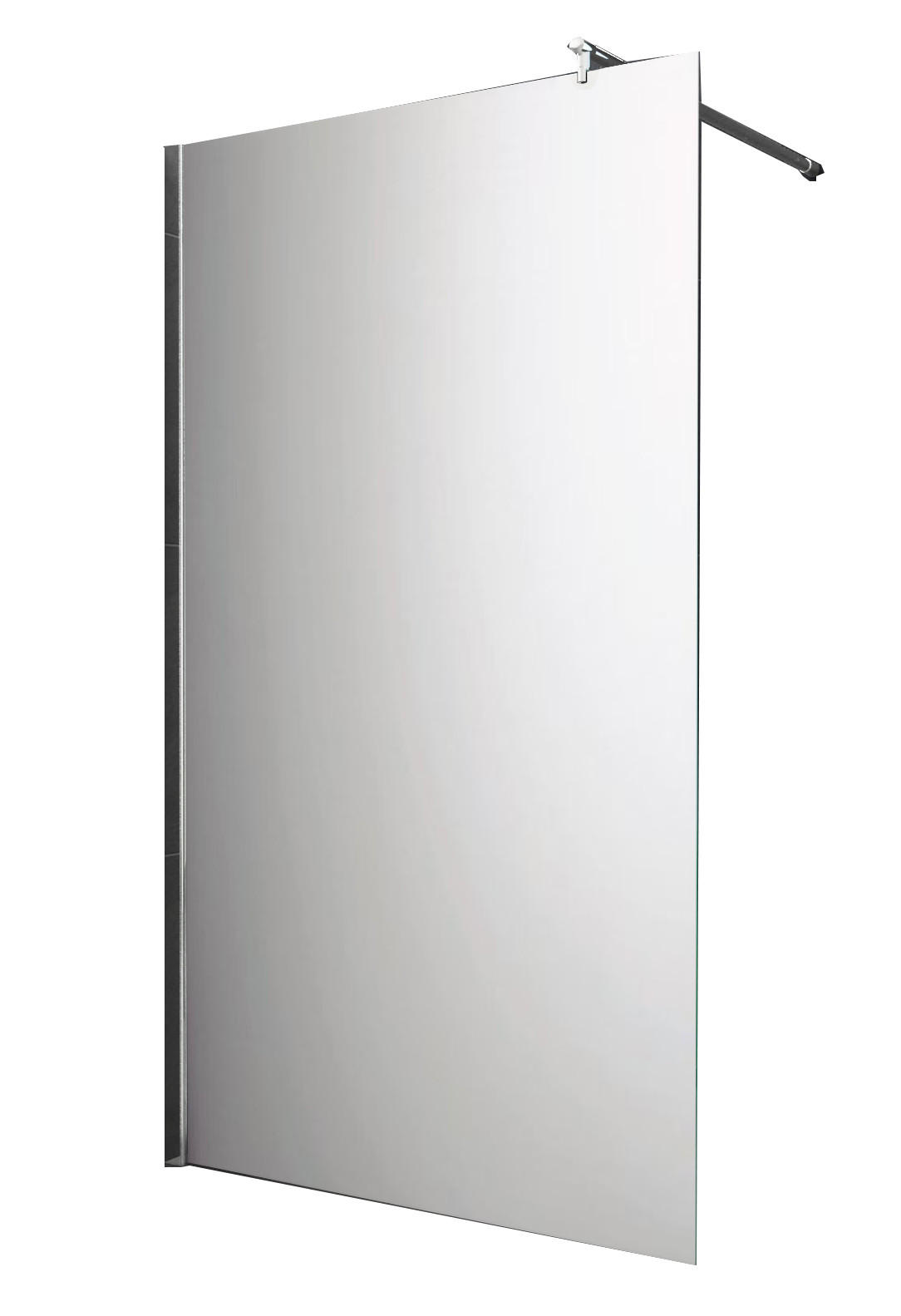 DUSCHWAND AQUOS-MIRROR Silberfarben 100 x 200 cm beidseitig verspiegelt 10 mm ESG - Silberfarben, Glas (100/200cm) - Glasdeals