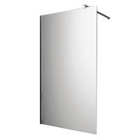DUSCHWAND AQUOS-MIRROR Silberfarben 100 x 200 cm beidseitig verspiegelt 10 mm ESG - Silberfarben, Glas (100/200cm) - Glasdeals