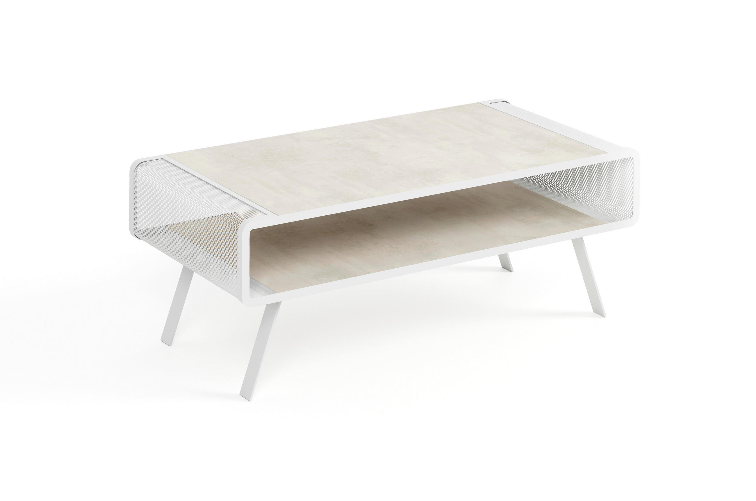 COUCHTISCH TORPE - Creme/Weiß, Holzwerkstoff (60/121/45cm) - Meblini