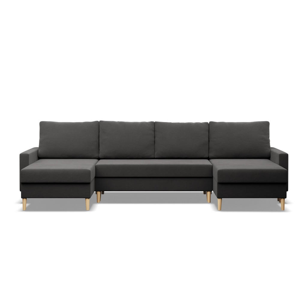 Thumbnail - Mebligo U-Ecksofa, Grau, Textil, 4-Sitzer, U-Form, 294x88x140 cm, Wohnzimmer, Sofas & Couches, Wohnlandschaften, Wohnlan...