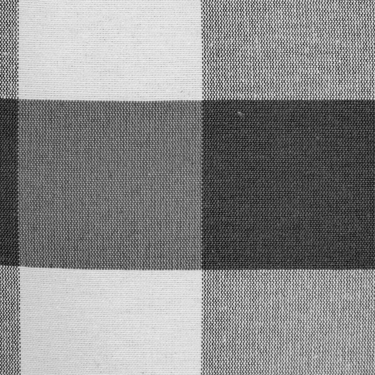 KOPFTEIL Gepolstertes Vichy-Stoff Schwarz 165/52/3 cm LAREDO - Schwarz, Textil (165/52/3cm) - RNT By Really Nice Things