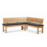 ECKBANK mit Truhe Dyan 1 für 5 Personen Massivholz Wildeiche/Grau - Wildeiche/Grau, Holz (192/167cm) - 58aufmkessel