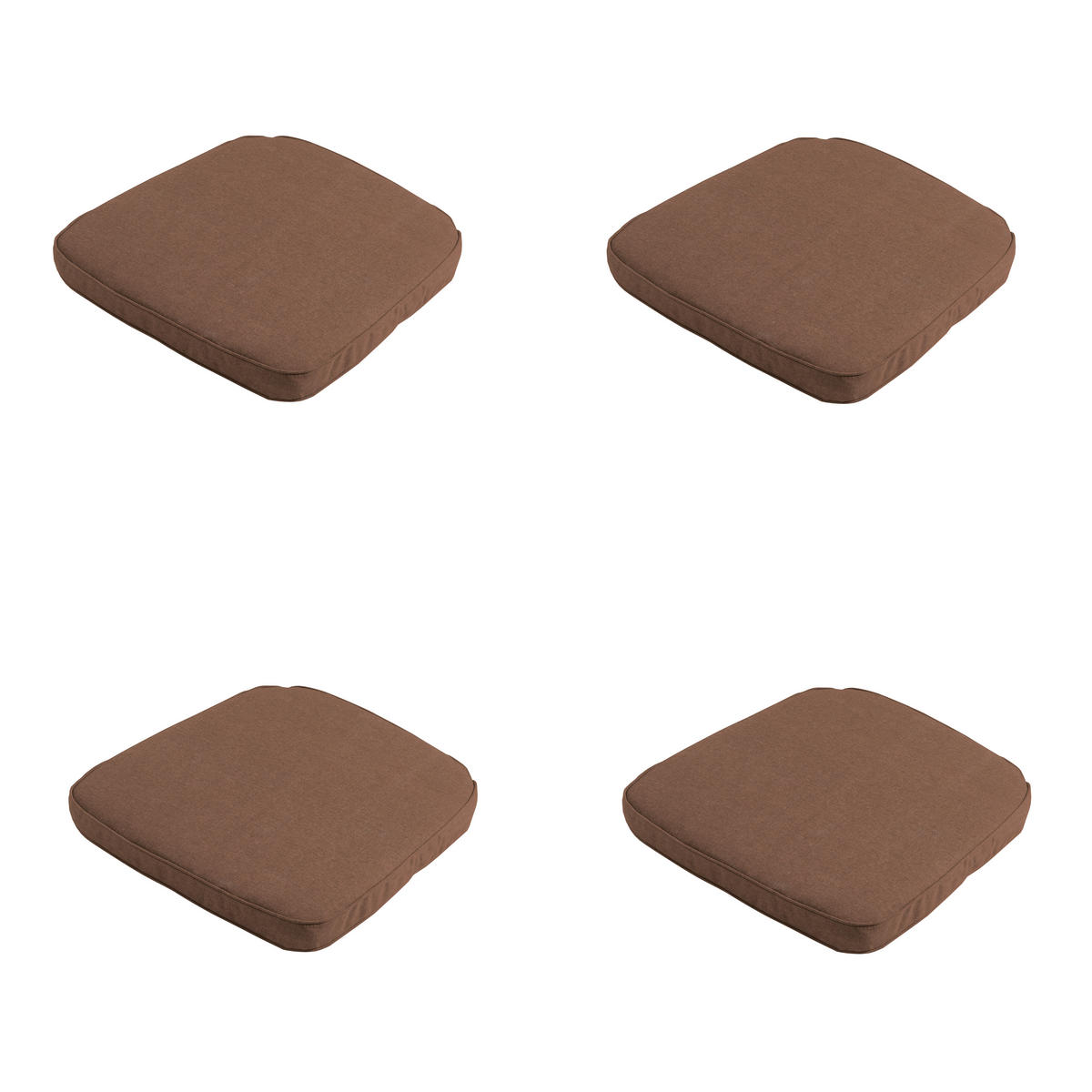 SITZKISSEN Panama - Braun - 48/48/6 cm - 4er-Set - Braun, Textil (48/6/48cm) - Madison