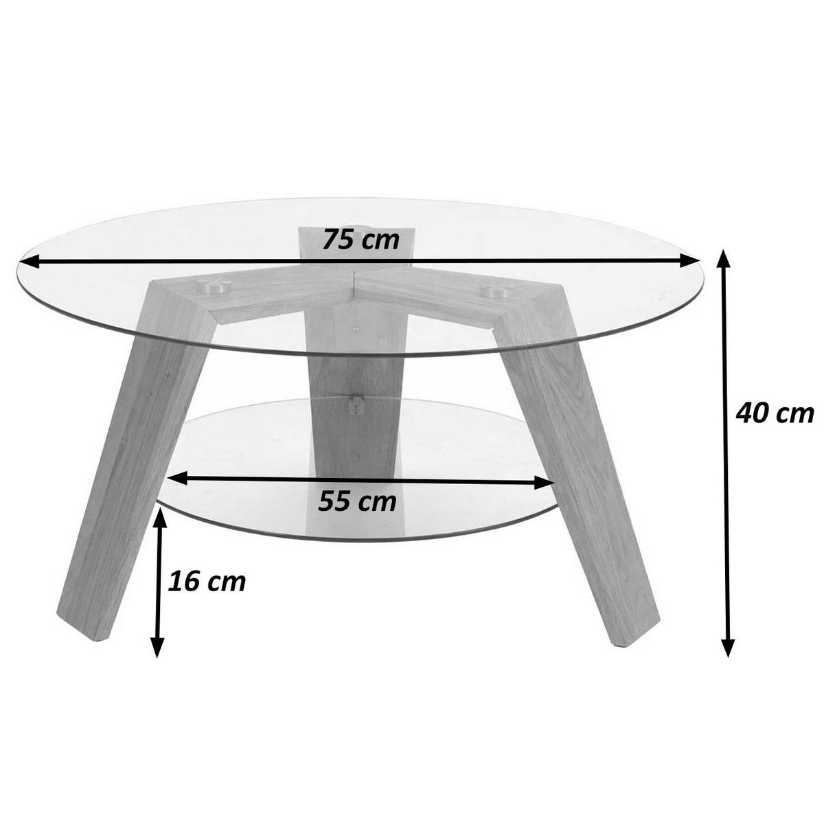 KÁVOVÝ STOLÍK okrúhly hnedý - hnedá, drevo (75/75/40cm) - MCW