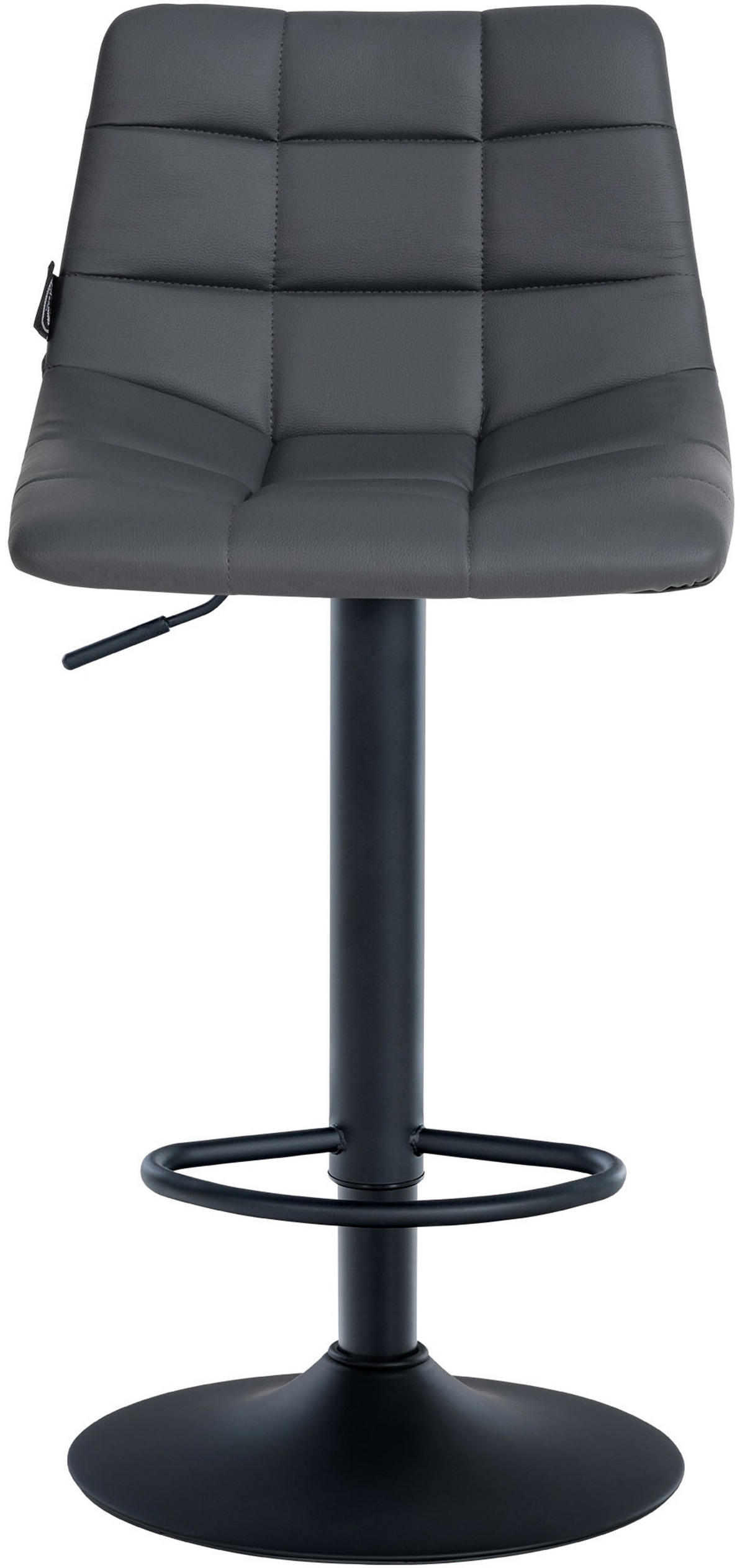 BARHOCKER 2er Set James Kunstleder schwarz grau - Schwarz/Grau, Kunststoff/Metall (43/108.5/46.5cm) - TPFLiving
